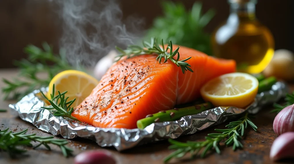 Tender Oven Baked Salmon in Foil