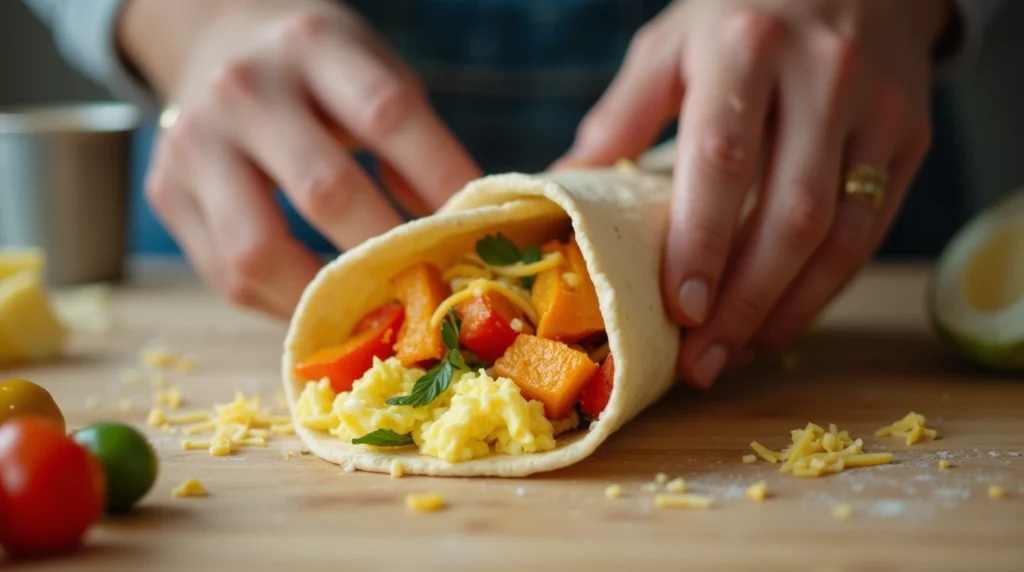 rolling_a_breakfast_burrito